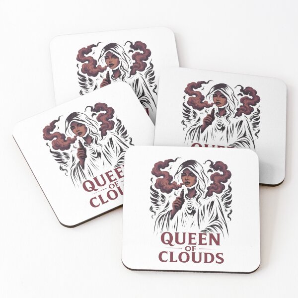 Item preview, Queen of Clouds Vape T-Shirt – Dark Gothic Vape Art with Mystical Smoke Wings designed and sold by House of Taste Designs.