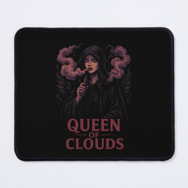 Item preview, Queen of Clouds Vape T-Shirt – Dark Gothic Vape Art with Mystical Smoke Wings designed and sold by House of Taste Designs.