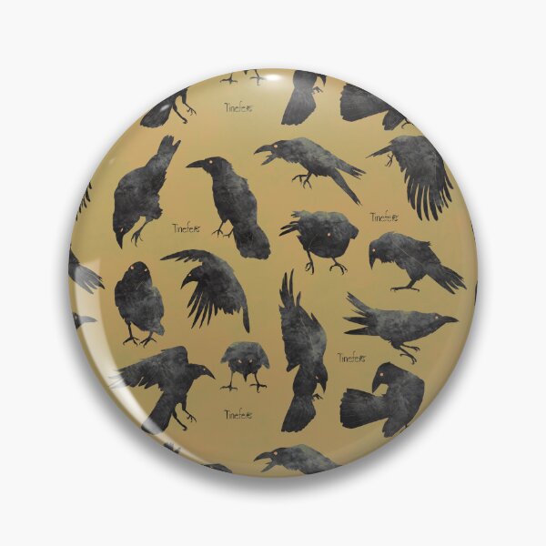Item preview, Yellow and black crow pattern designed and sold by Tinefer1111.