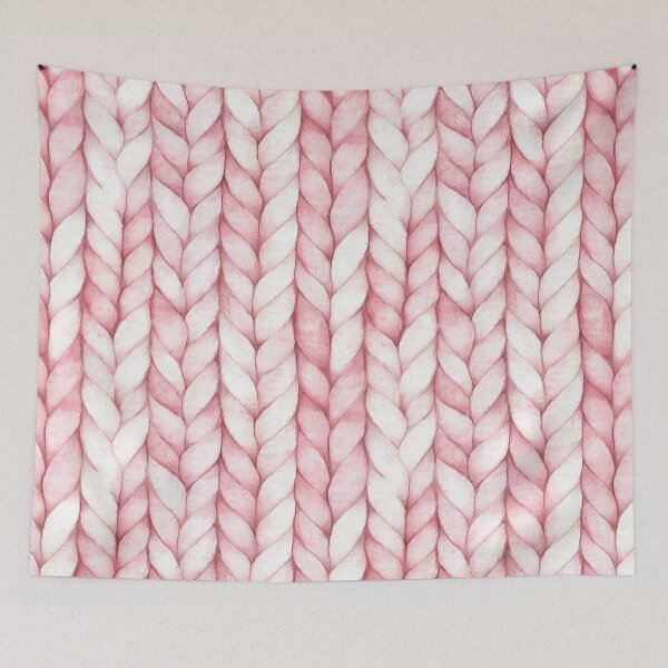 Item preview, Blush Pink Autumn Fall Sweater Braids Watercolor All Over designed and sold by Feeling Artsy.
