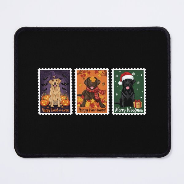 Item preview, Labrador Retriever Holiday Stamp – Halloween, Fall, Christmas Dog Art designed and sold by The Real Life Symphony.
