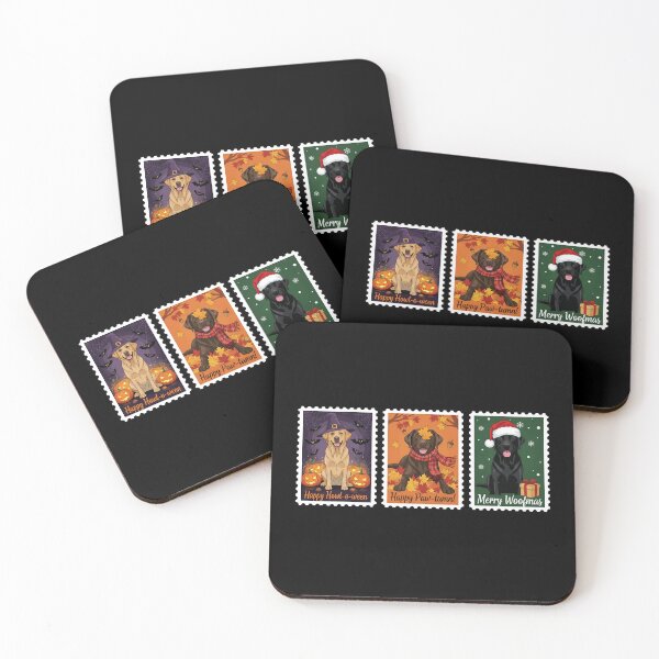 Item preview, Labrador Retriever Holiday Stamp – Halloween, Fall, Christmas Dog Art designed and sold by The Real Life Symphony.
