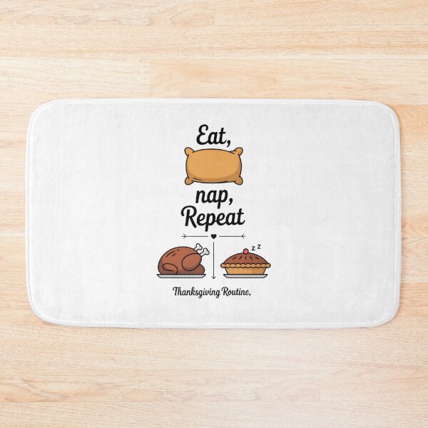 Item preview, Eat, Nap, Repeat - Thanksgiving Art designed and sold by Enea Kelo.