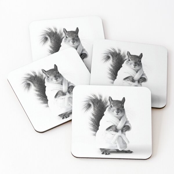 Item preview, Cute Squirrel Wearing a Fluffy Bathrobe designed and sold by ffpdsgn.