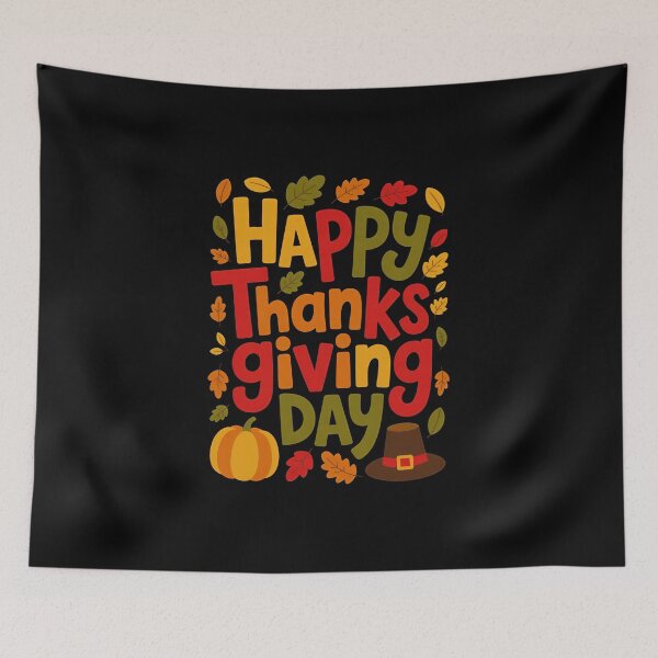 Item preview, Happy Thanksgiving Day - Thanksgiving Art designed and sold by Enea Kelo.