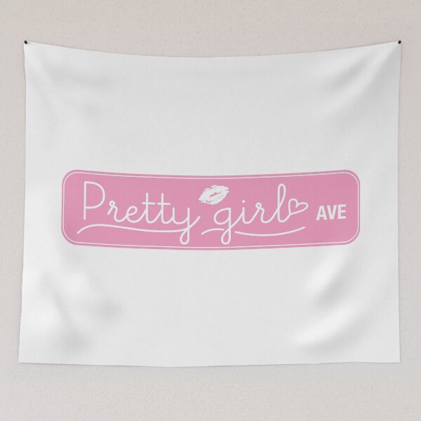 Item preview, Pretty Girl Ave (Pink Cursive) designed and sold by potatome.