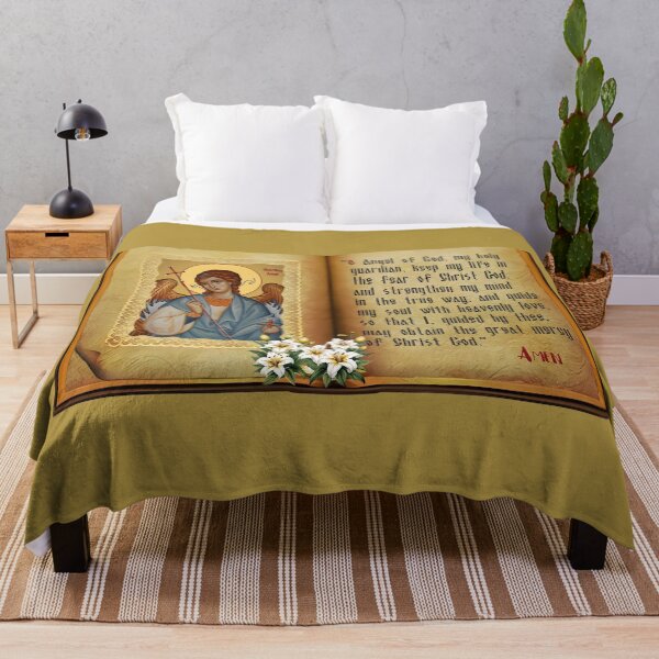 Item preview, Orthodox prayer to the guardian angel – Orthodox Bible Art Sticker designed and sold by orthodox-icon.
