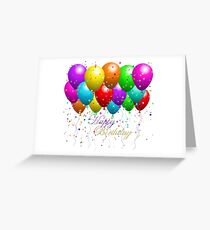 Party Balloons Happy Birthday Greeting Card