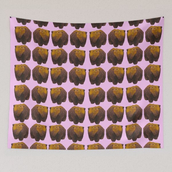 Item preview, Cute Bear Drawing on Light Pink Backgroung designed and sold by serenddy.