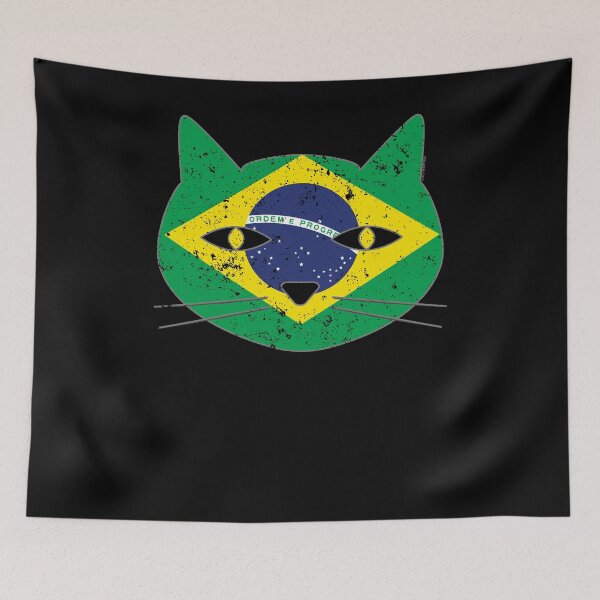 Item preview, Best Cat Head Brazil Flag Cat designed and sold by shoppzee.