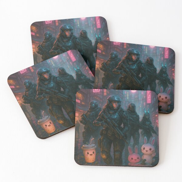 Item preview, Armored Soldiers in a Cyberpunk Street designed and sold by _Smiley_.