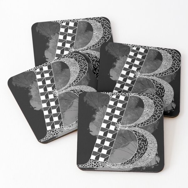 Item preview, Monogram B zen patterns designed and sold by TangleH-art.