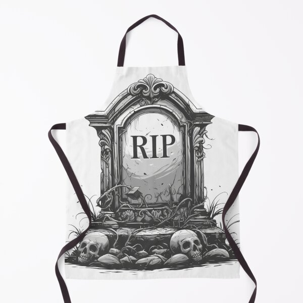 Item preview, RIP gravestone with skulls designed and sold by MendaciousMina.
