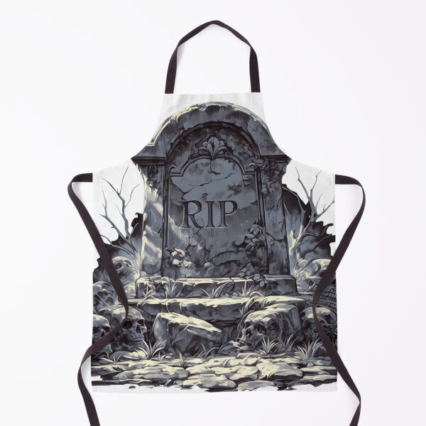 Item preview, RIP gravestone with skulls designed and sold by MendaciousMina.