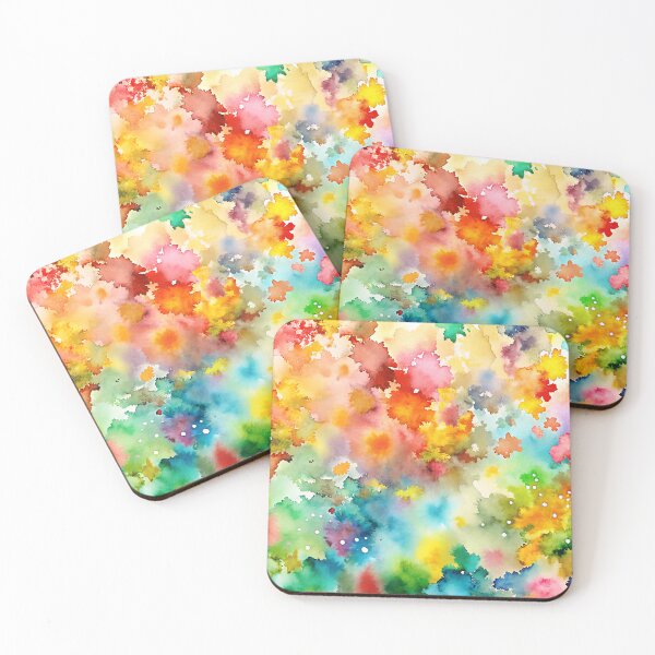 Item preview, Reddish greenish Watercolor Splashy Texture designed and sold by EmeraldeaArt.