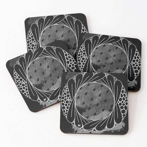 Item preview, Monogram O zen patterns designed and sold by TangleH-art.