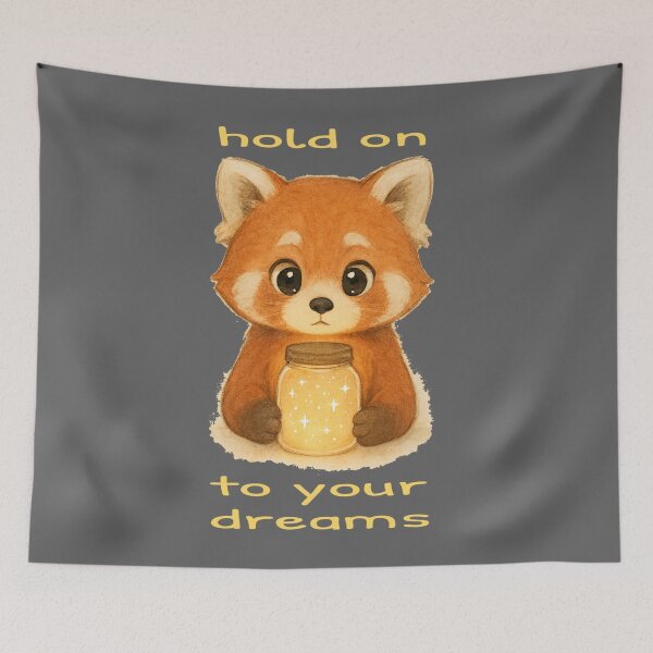 Item preview, Cute Red Panda jar of little stars illustration designed and sold by BigBlueArt.