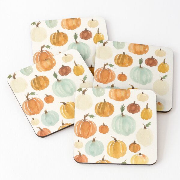 Item preview, Watercolor Pumpkins Autumn Harvest Pattern designed and sold by SVT Abstract.