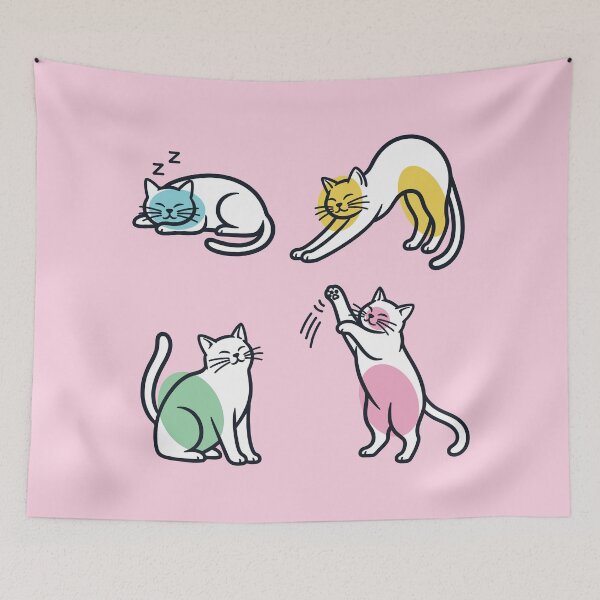Item preview, Stretching Cats - Stretch & Purr designed and sold by sherifshaaban.