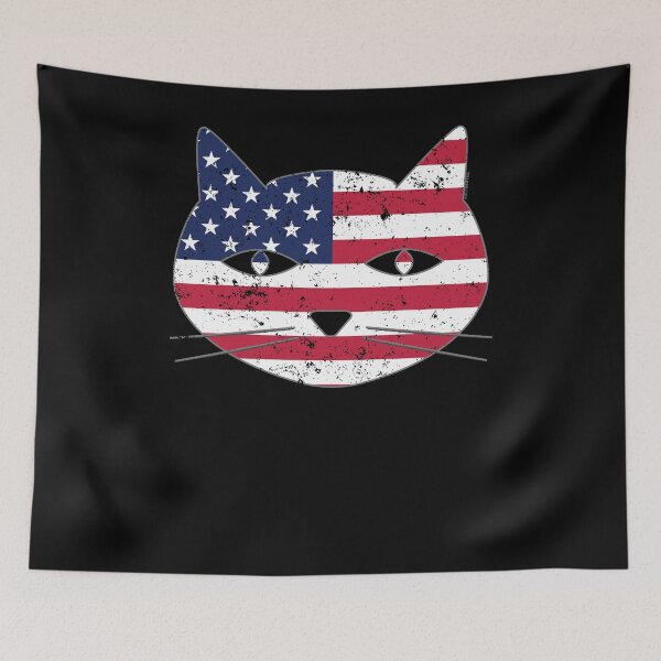 Item preview, Best Cat Head USA Flag Cat designed and sold by shoppzee.