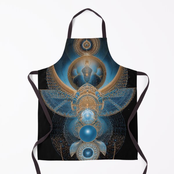 Item preview, Golden and blue sacred geometry design designed and sold by bixdesign.