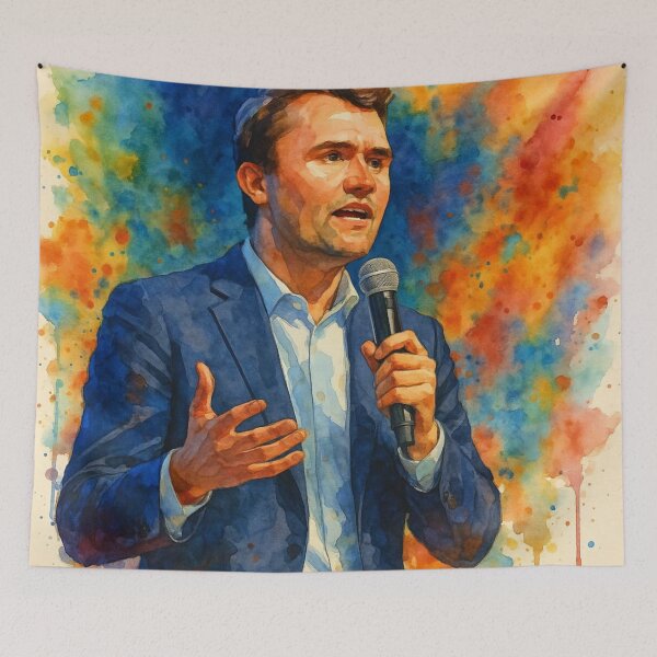 Item preview, Charlie Kirk Watercolor Art designed and sold by Spiritual Hunter .