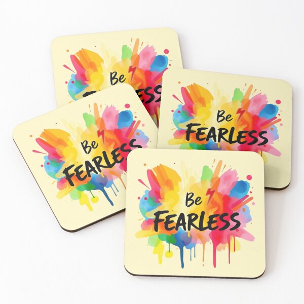 Item preview, Be Fearless attitude design with watercolor splash designed and sold by NewAspect.