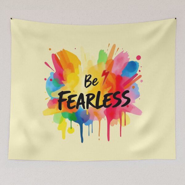 Item preview, Be Fearless attitude design with watercolor splash designed and sold by NewAspect.