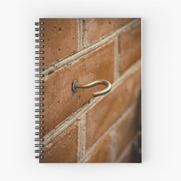 Item preview, Textured red brick wall with metal hook - rustic urban detail. designed and sold by RinaZik.