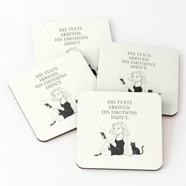 Item preview, His Texts Arrived. His Emotions Didn’t. | Minimalist Sarcastic Quote designed and sold by AptSEVENTY3.