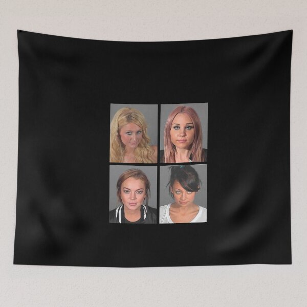 Item preview, Iconic Celebrity Mugshots – Paris Hilton, Nicole Richie, Amanda Bynes & Lindsay Lohan Pop Culture Art designed and sold by NomiBee.