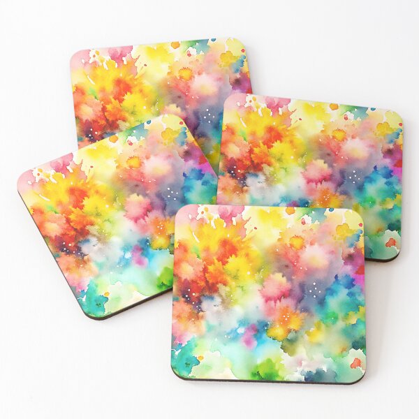 Item preview, Color Bomb Aquarelle Splash – Multicolor Watercolor Texture designed and sold by EmeraldeaArt.