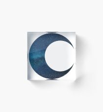 Moon galaxy star crescent Acrylic Block