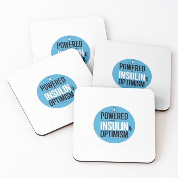 Item preview, Powered by Insulin and Optimism — Diabetes Awareness designed and sold by Enea Kelo.