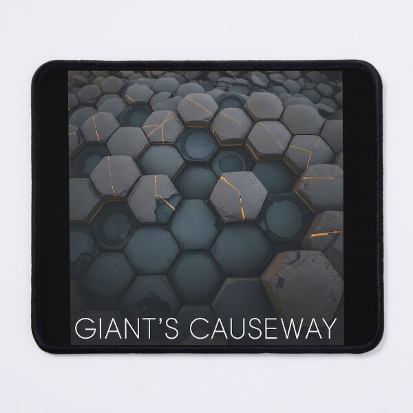 Item preview, Golden Causeway - Abstract Basalt Columns Kintsugi Art designed and sold by Digital Dreams Arts.