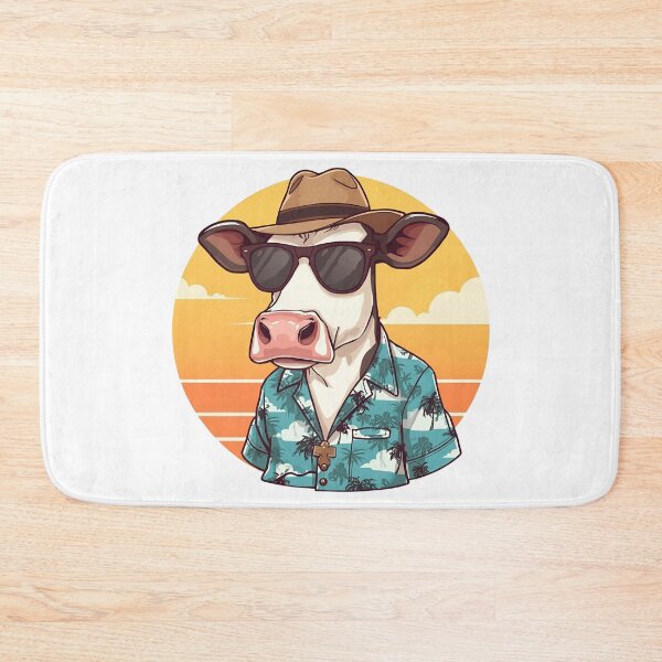 Item preview, Cool Beach Cow – Funny Cartoon Summer Vibes designed and sold by Art-Design-EM.