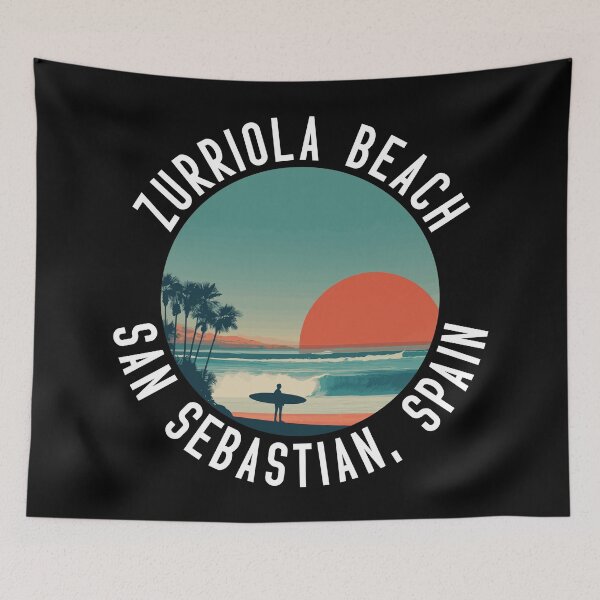 Item preview, Zurriola Beach - San Sebastian, Spain (with White Lettering) designed and sold by VelvetRoom.