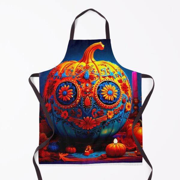 Item preview, Huichol Halloween Pumpkin with Marigolds and Candles designed and sold by SpectrumEssence.
