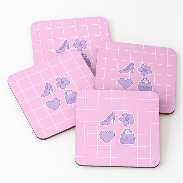 Item preview, Soft Pink Grid – Cute Fashion Icons designed and sold by imperiumpublicitario .