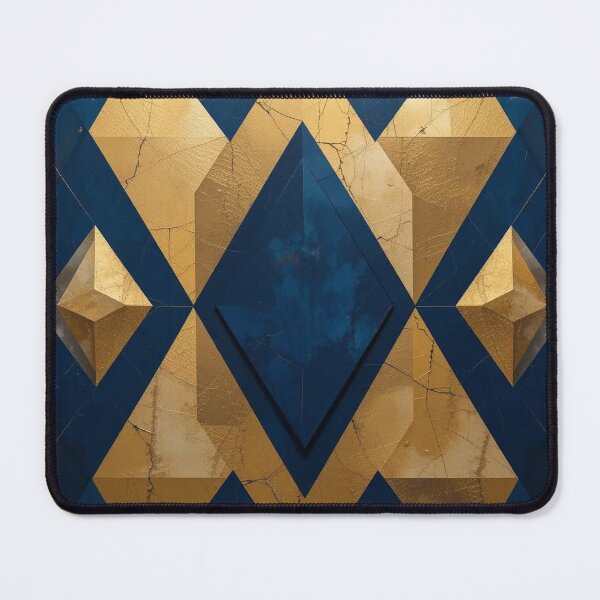 Item preview, Geometric Gold and Blue Symmetry designed and sold by InezPhotography.