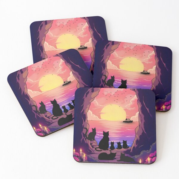 Item preview, Cat watch sunset  designed and sold by Fateh-Kro ⭐⭐⭐⭐⭐.