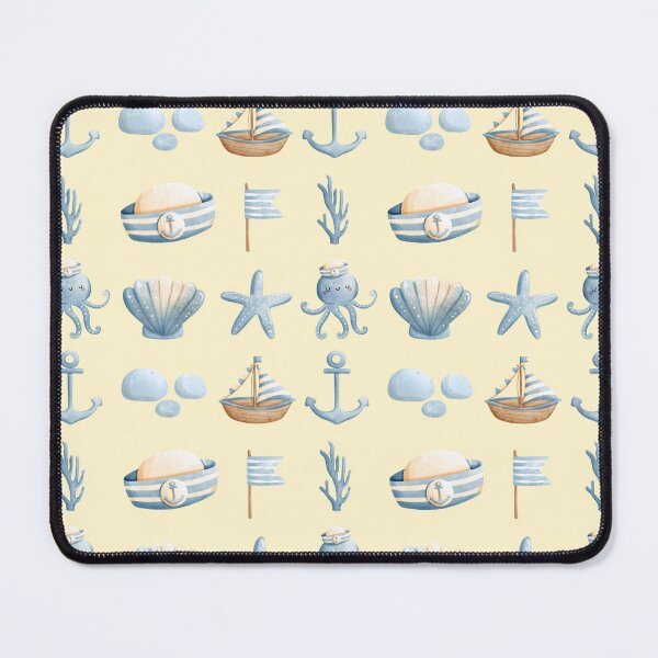 Item preview, Nautical Watercolor Marine Icons – Cute Ocean Sea Life Design designed and sold by PrintandJoy.