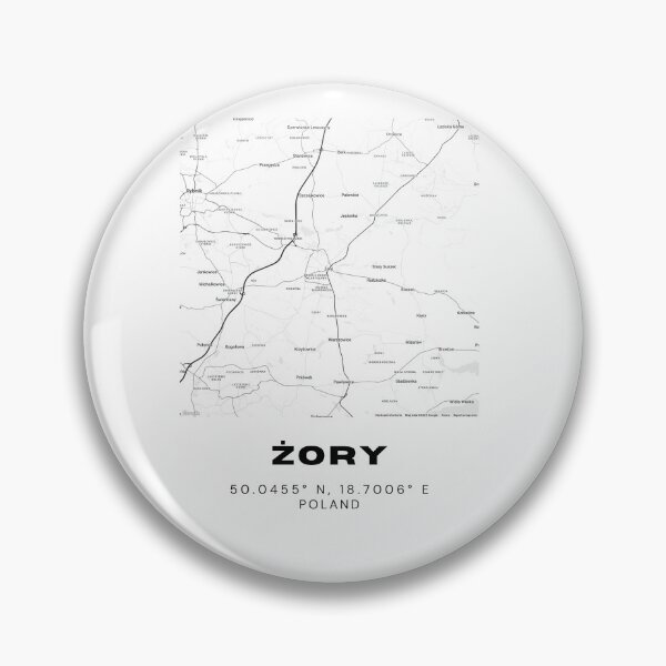 Item preview, Żory Poland Minimalist Map | Black & White City Poster designed and sold by RM-Journey.