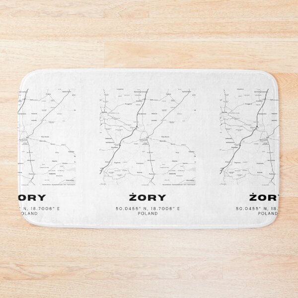 Item preview, Żory Poland Minimalist Map | Black & White City Poster designed and sold by RM-Journey.