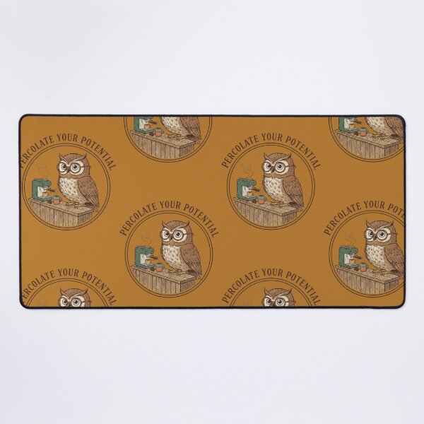 Item preview, Owl Making Coffee - Percolate Your Potential  designed and sold by Too Kool Designing .