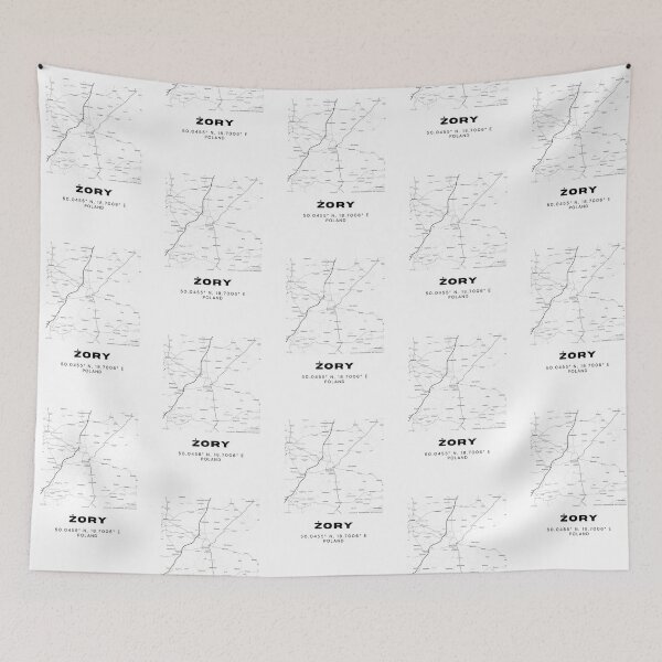 Item preview, Żory Poland Minimalist Map | Black & White City Poster designed and sold by RM-Journey.