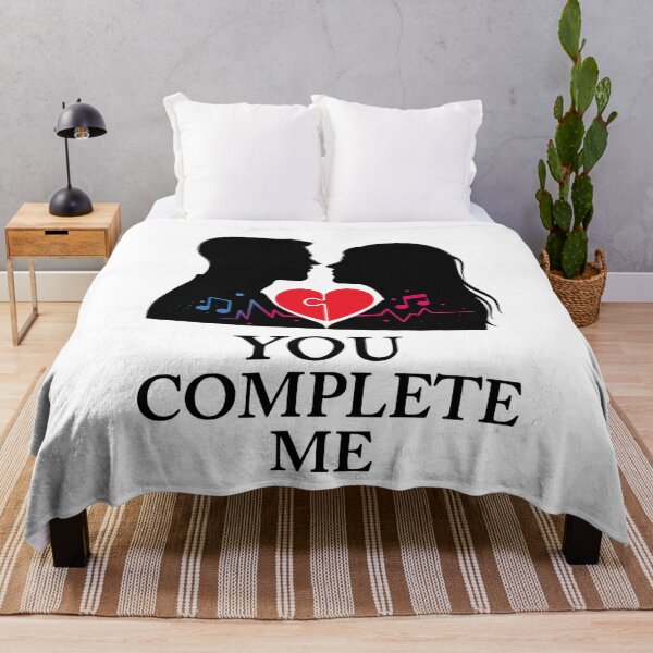 Item preview, You complete me – Romantic Couple Silhouette Design designed and sold by darkan1.