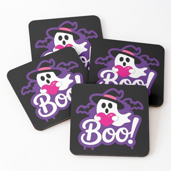 Item preview, Boo Ghost with Heart – Cute Halloween Design designed and sold by SoftStyleStudio ⭐⭐⭐.