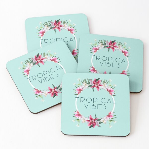 Item preview, Tropical Vibes – Pink & White Orchid Wreath Design designed and sold by Novel Works Studio.