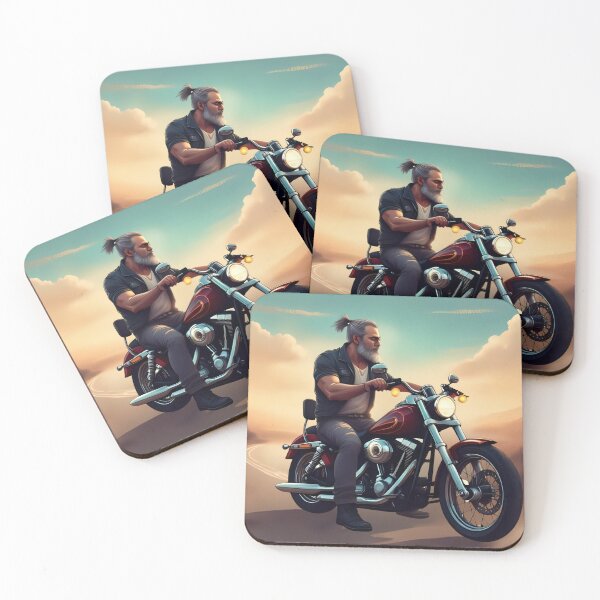 Item preview, Man on Motorcycle in Dessert designed and sold by Craftonmegan.